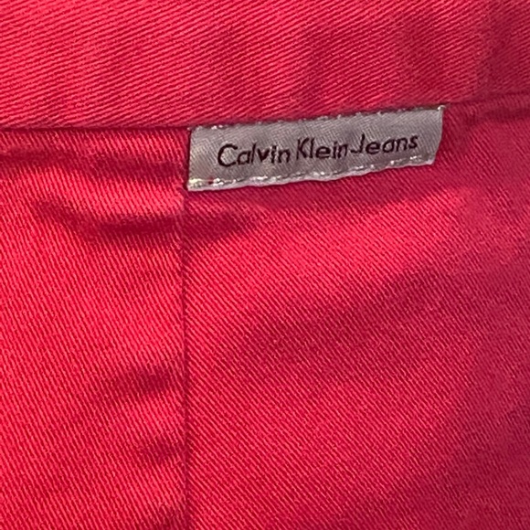 Calvin Klein Hot Pink Fuchsia Stretchy Cropped Ankle Pants Slacks Size 12 VGC - Picture 5 of 6